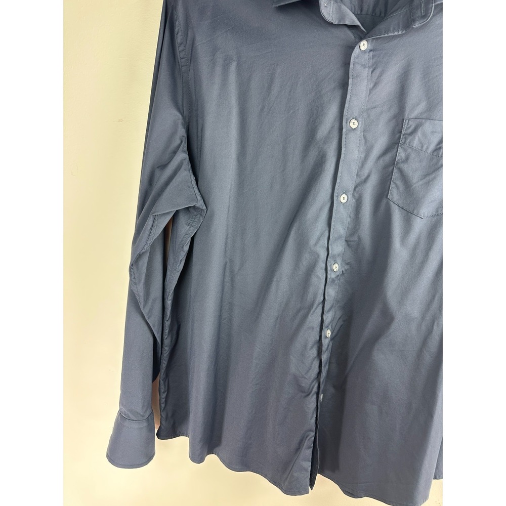UNTUCKit Performance Gironde Shirt Mens XXL Navy Blue Relaxed Fit Stretch Button - Picture 5 of 11
